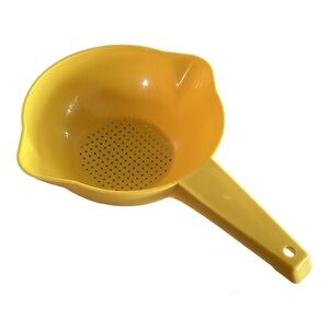Vintage Tupperware Yellow Strainer